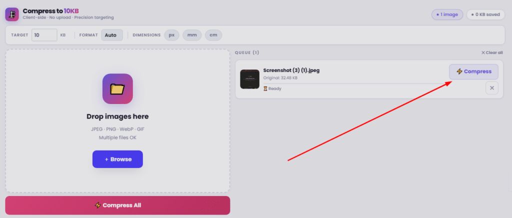 Step 4 — Click "Compress All"
