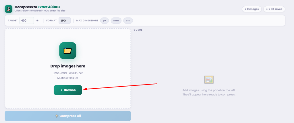 Image Compressor to 400KB