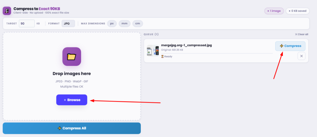 Compress Image to 90KB